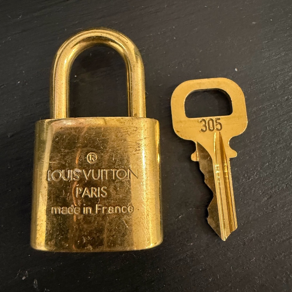 Louis Vuitton Gold Padlock with Key